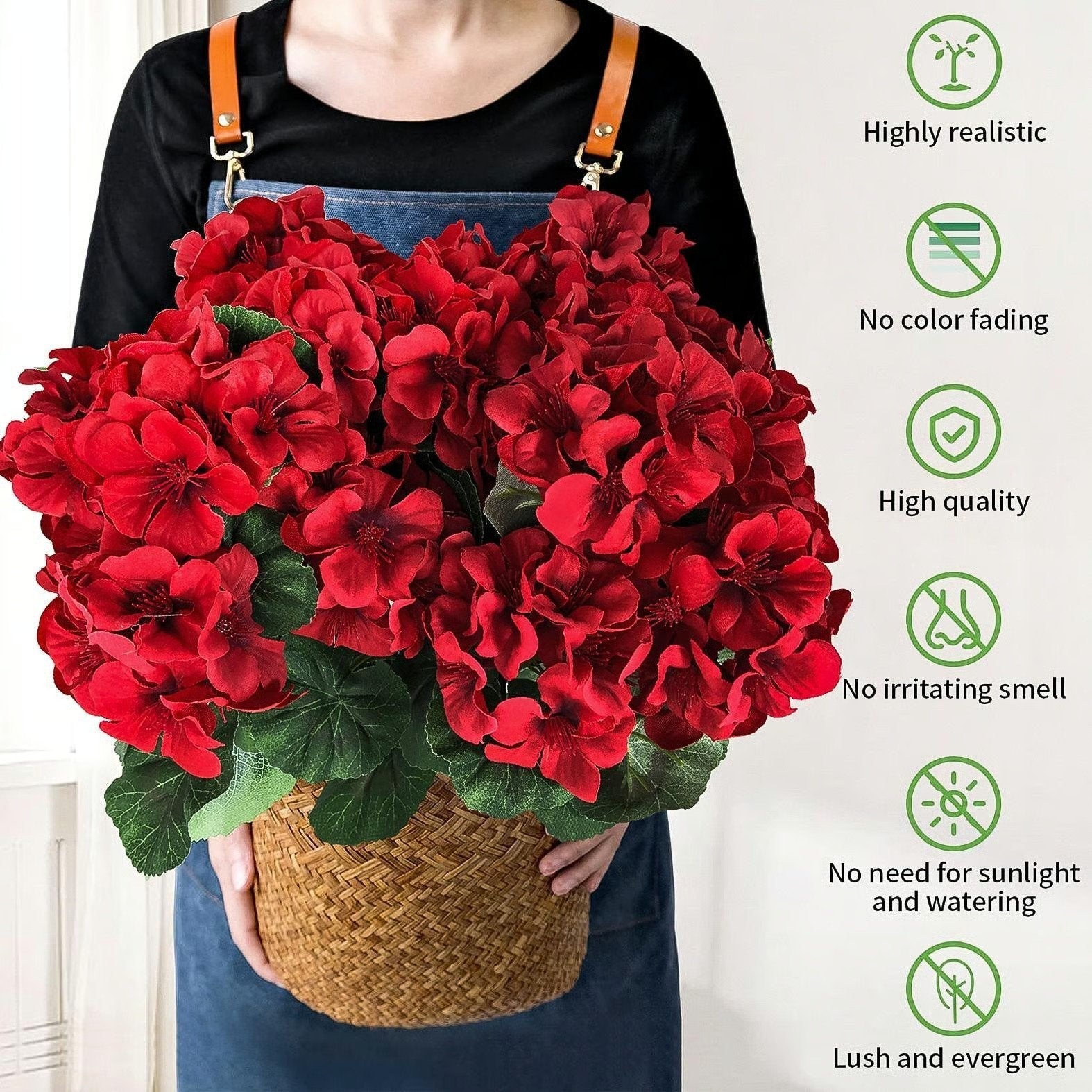 🎁  Last Day 60% OFF - Artificial Geranium Flowers For Outdoors