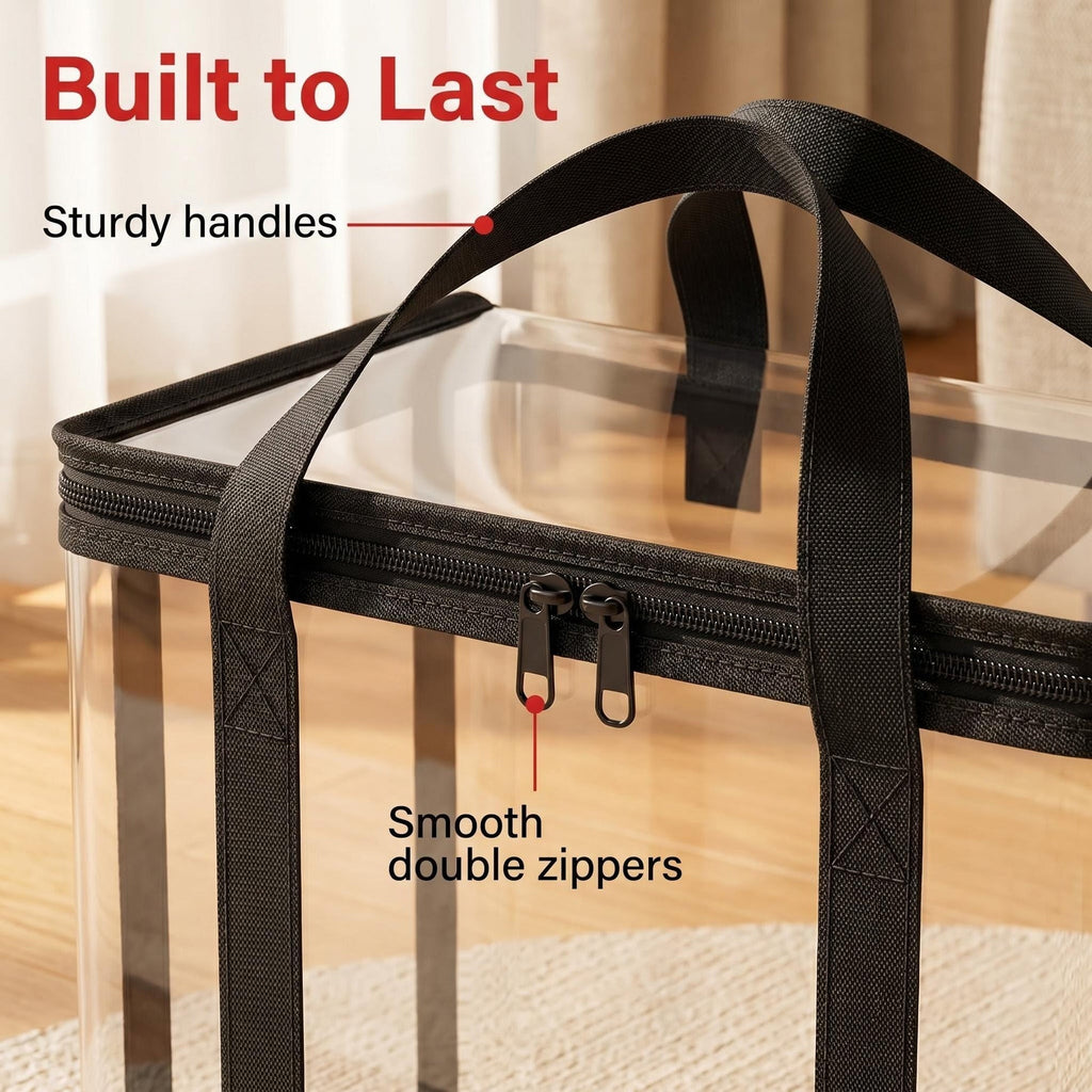 ClearHeavy-Duty StorageBoxes - Large CapacityOrganization Made Easy