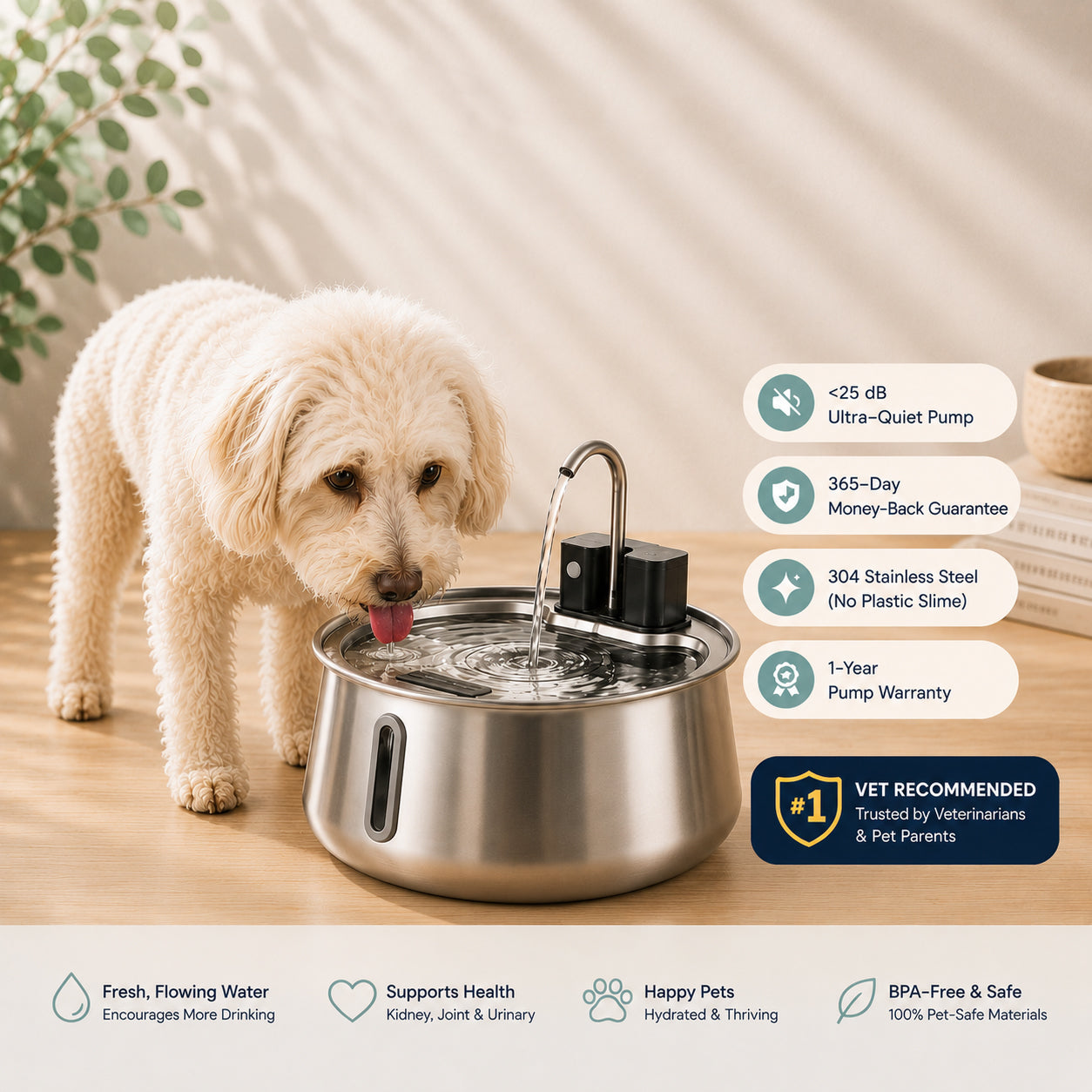 The Pet Fountain + 4 Filters FREE