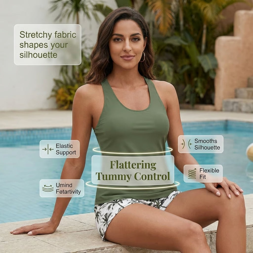 2026 3-Piece Tankini Shorts Set | Quick-Dry & Flattering | Vacation & Sports