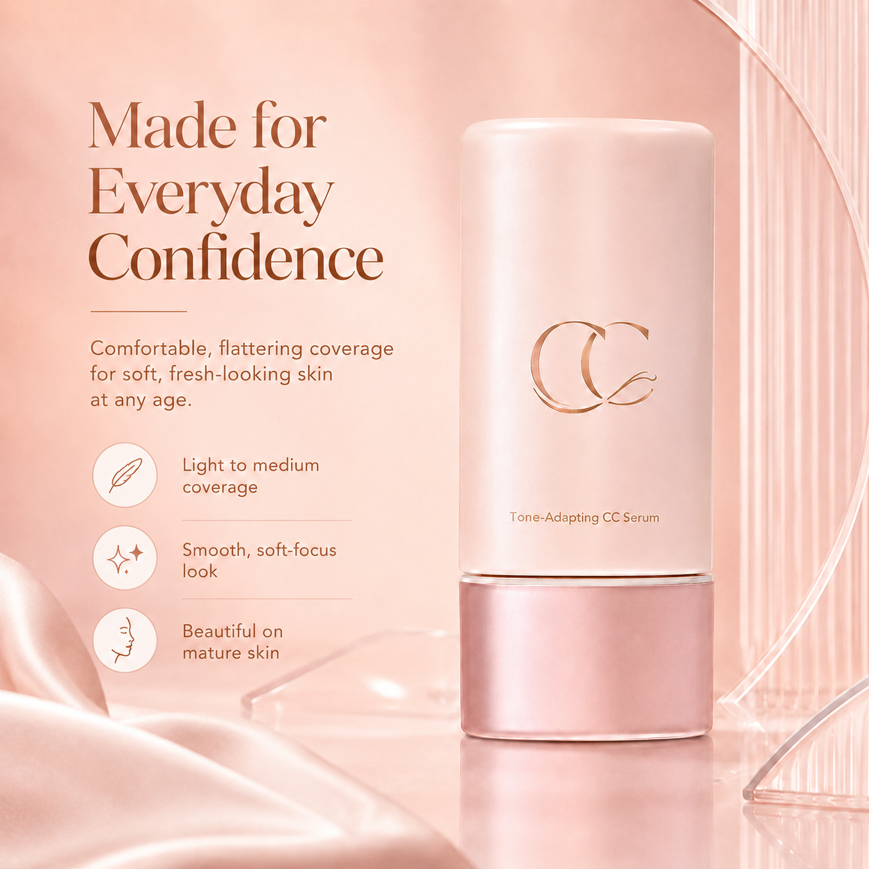 Aureove Glow Tone-Adapting CC Serum