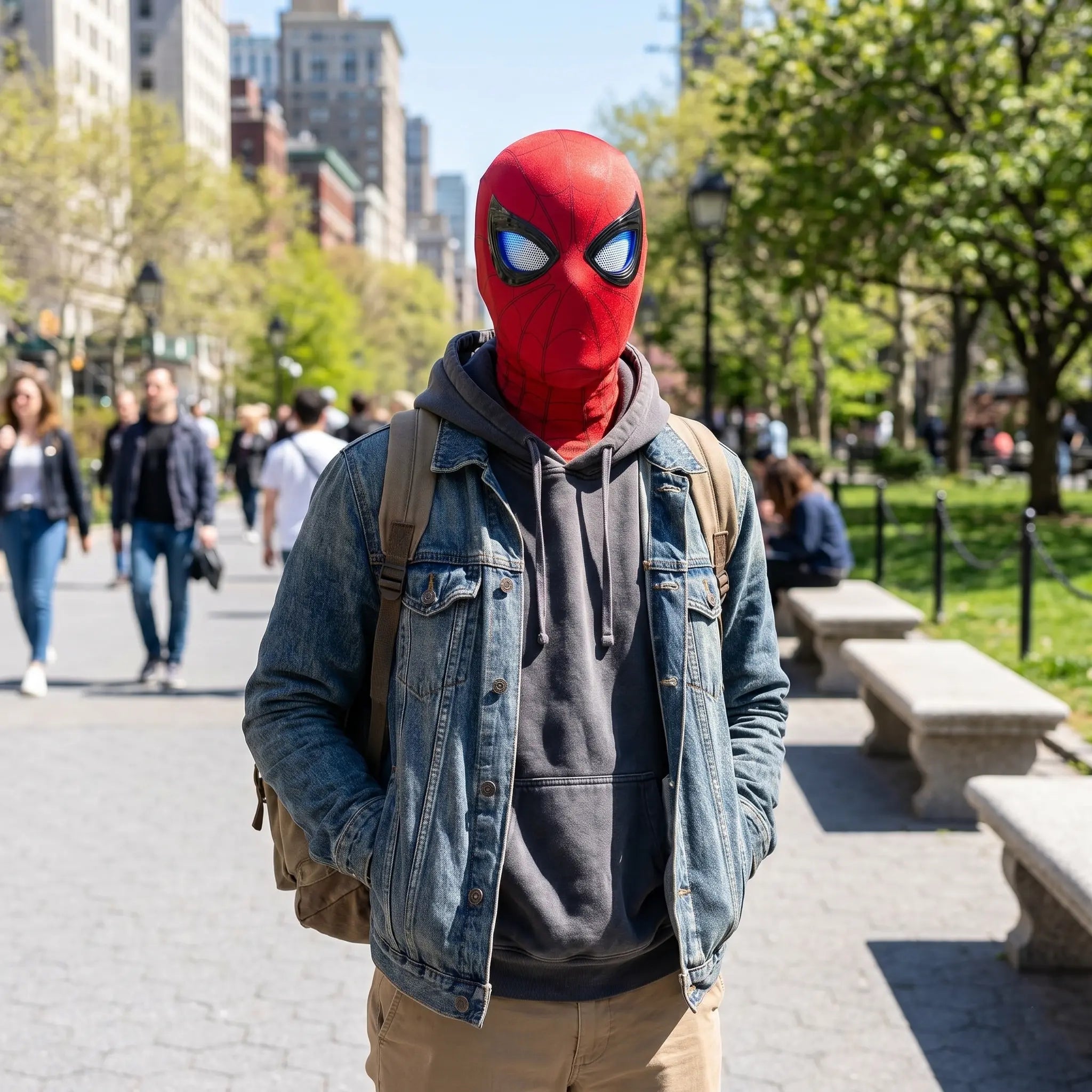 Cool RC Light-Up Hero Mask for Cosplay & Halloween