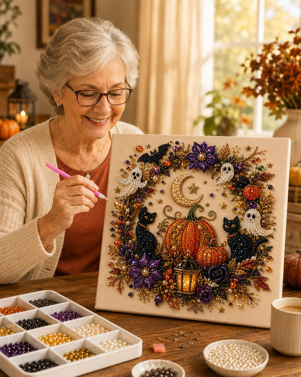 Halloween DIY Pearl Art Craft Making Kit🎃👻