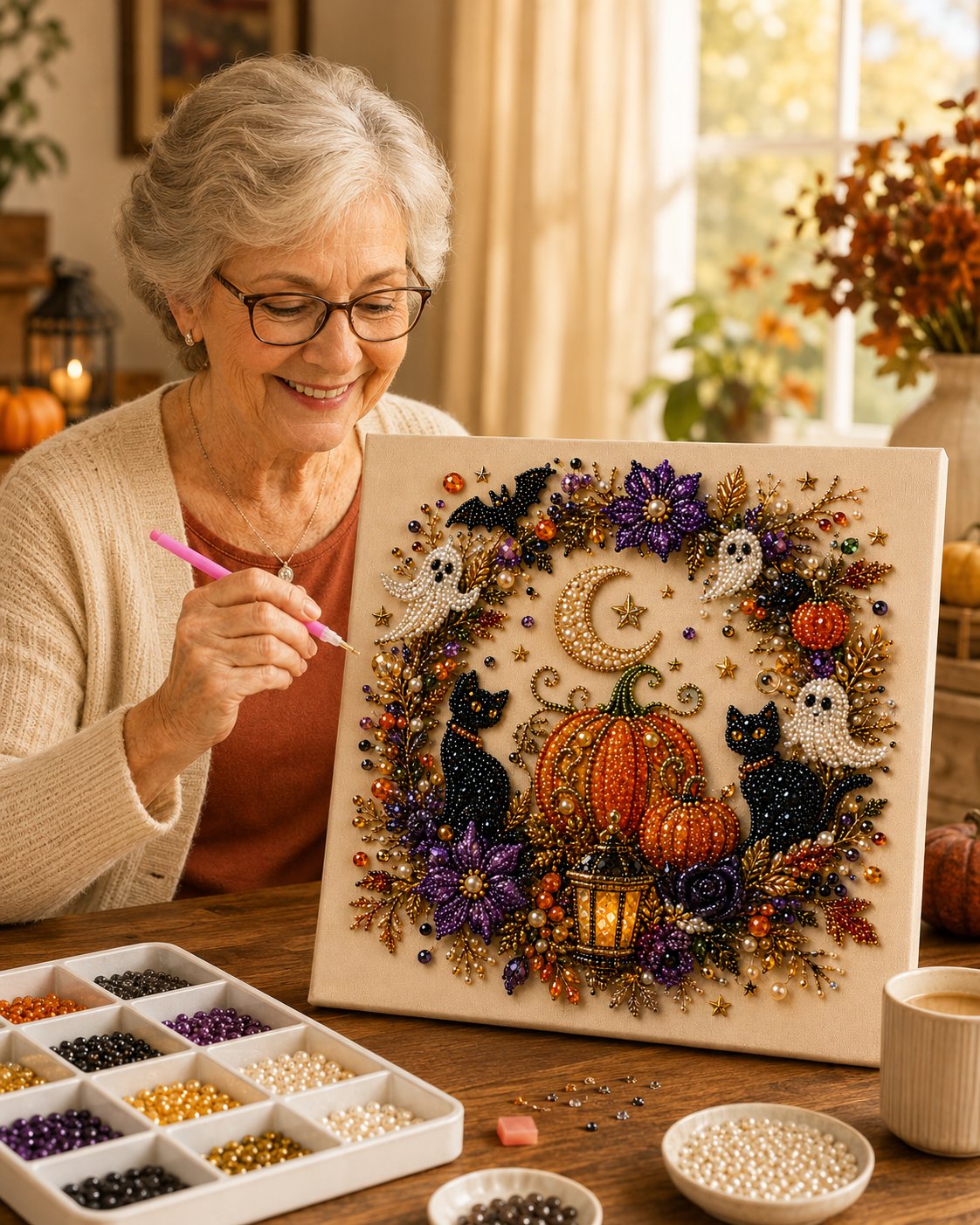 Halloween DIY Pearl Art Craft Making Kit🎃👻