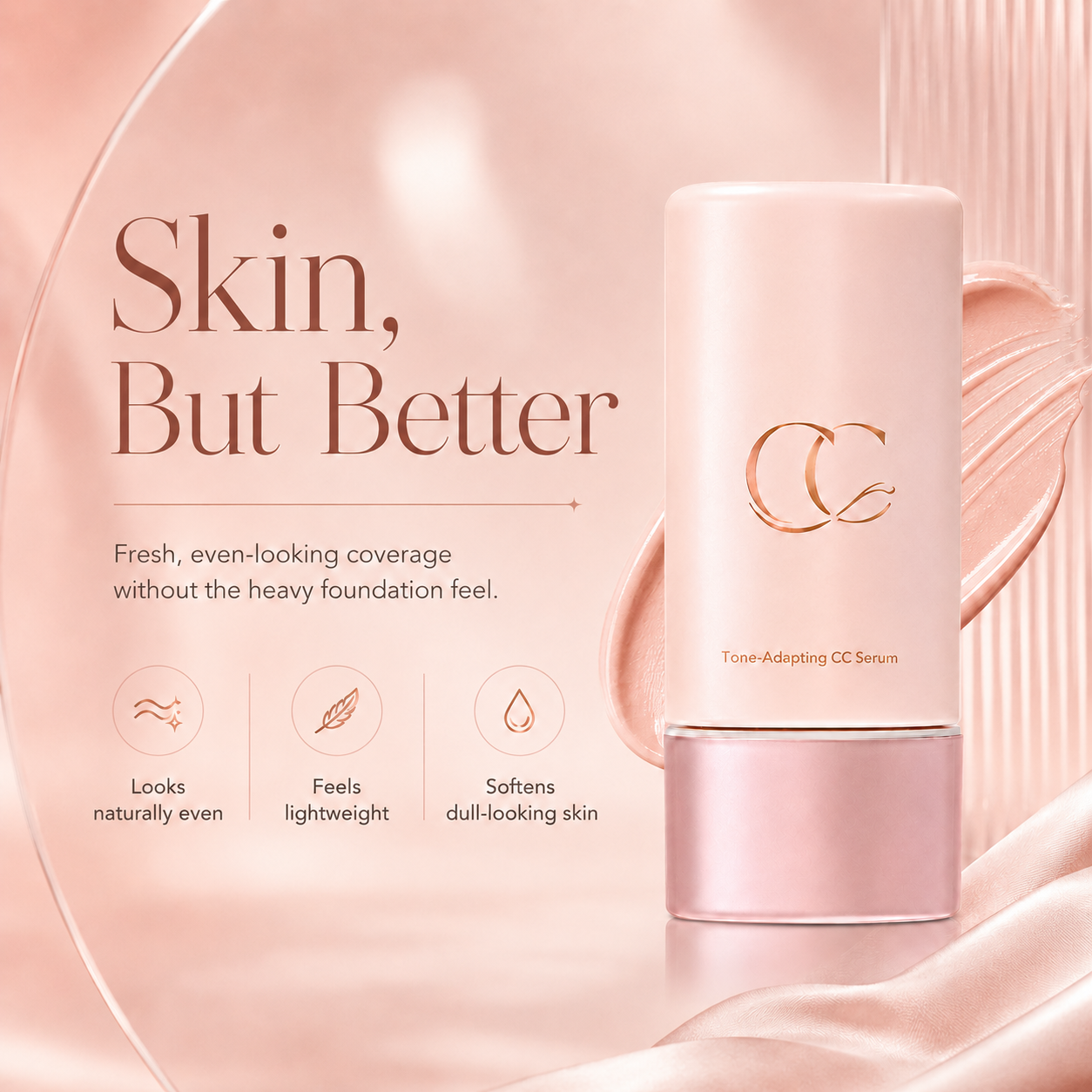 Aureove Glow Tone-Adapting CC Serum