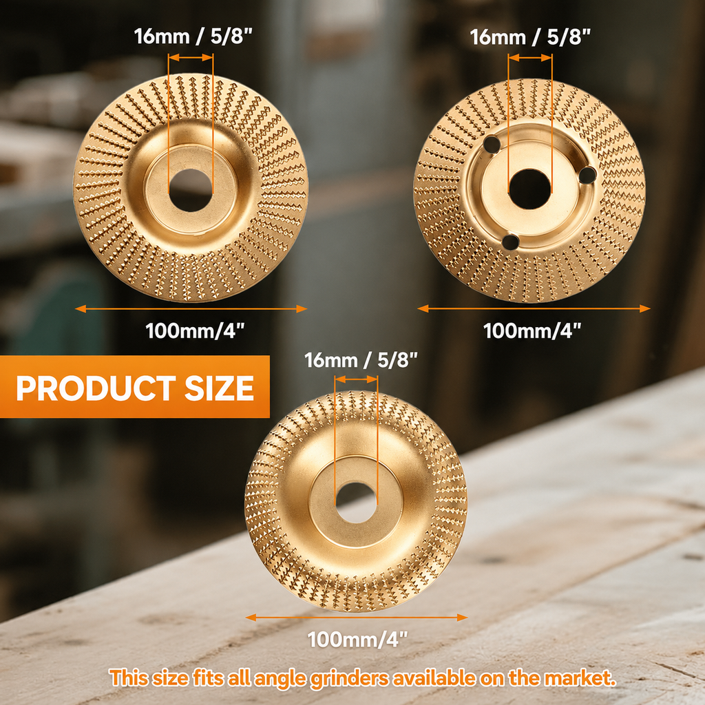 High-Performance Wood Carving Disc Set (3-Piece)