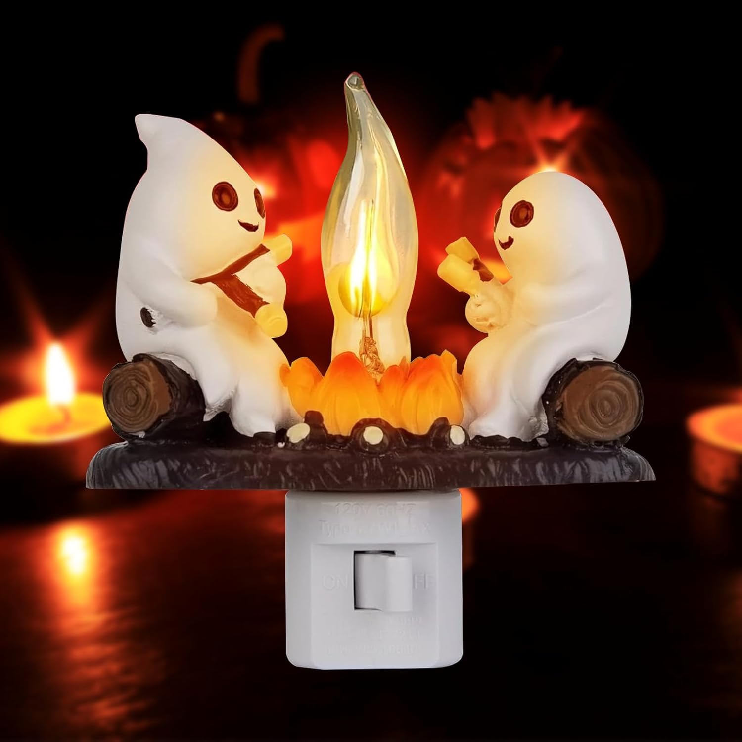 Ghost Campfire Flickering Night Light.