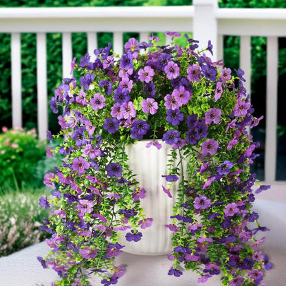 🌿Outdoor cascading daisy and eucalyptus flowers – UV resistant