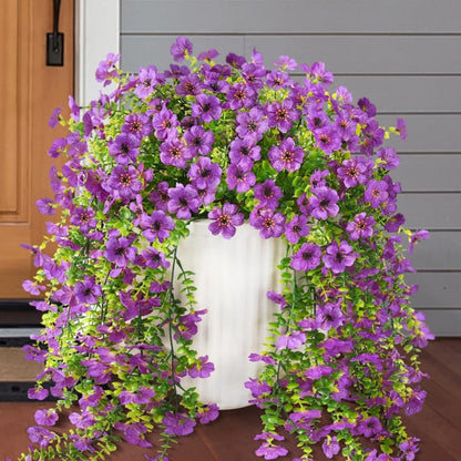🌿Outdoor cascading daisy and eucalyptus flowers – UV resistant
