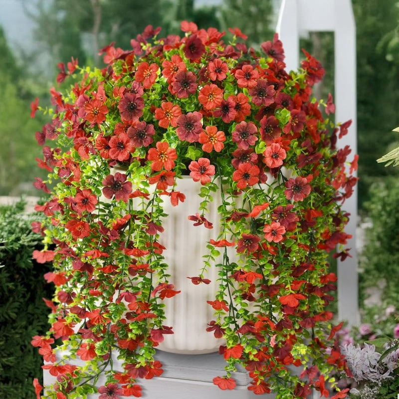 🌿Outdoor cascading daisy and eucalyptus flowers – UV resistant
