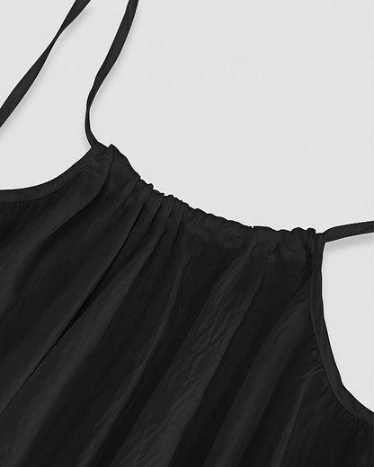 Women's Chic Solid Color Backless Cami Dress
