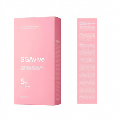 PDRN Collagen Gua Sha Neck Wrinkle Cream | Built-In Gua Sha Massager with Volufiline 5% + PDRN