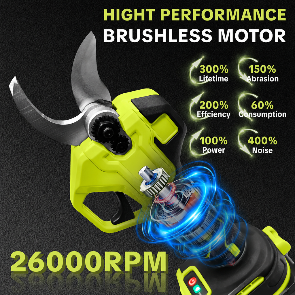 Cordless Electric Pruning Shears – 1.25" Cutting Capacity
