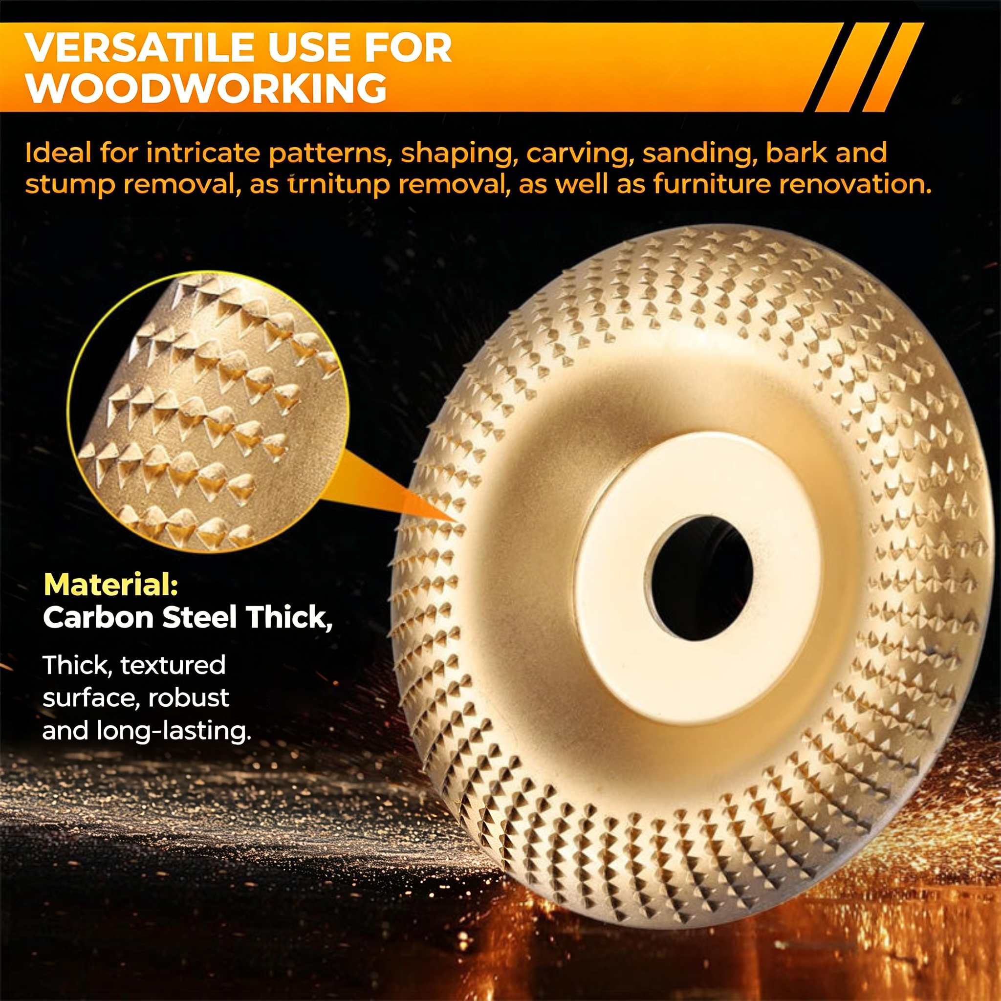 High-Performance Wood Carving Disc Set (3-Piece)