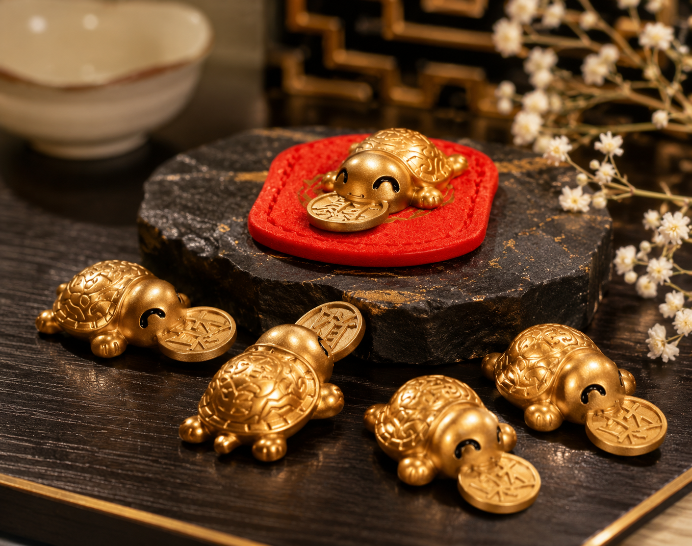 2026 Golden Turtle Charm – Wealth Guardian Turtle