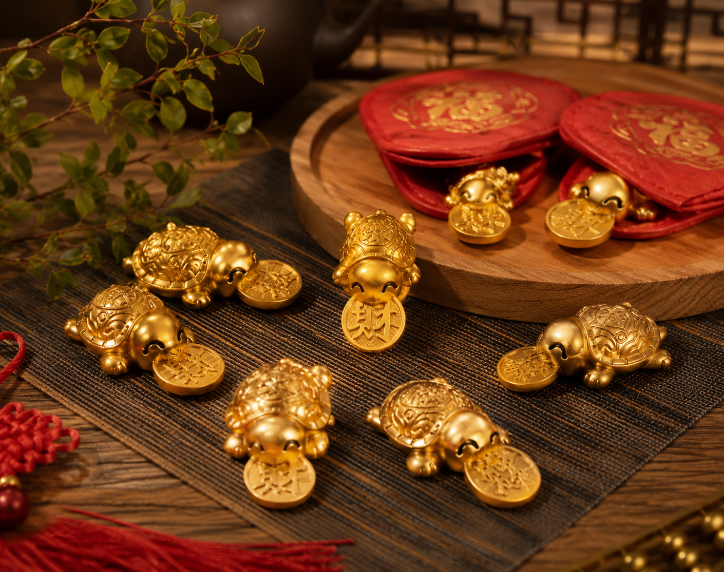 2026 Golden Turtle Charm – Wealth Guardian Turtle