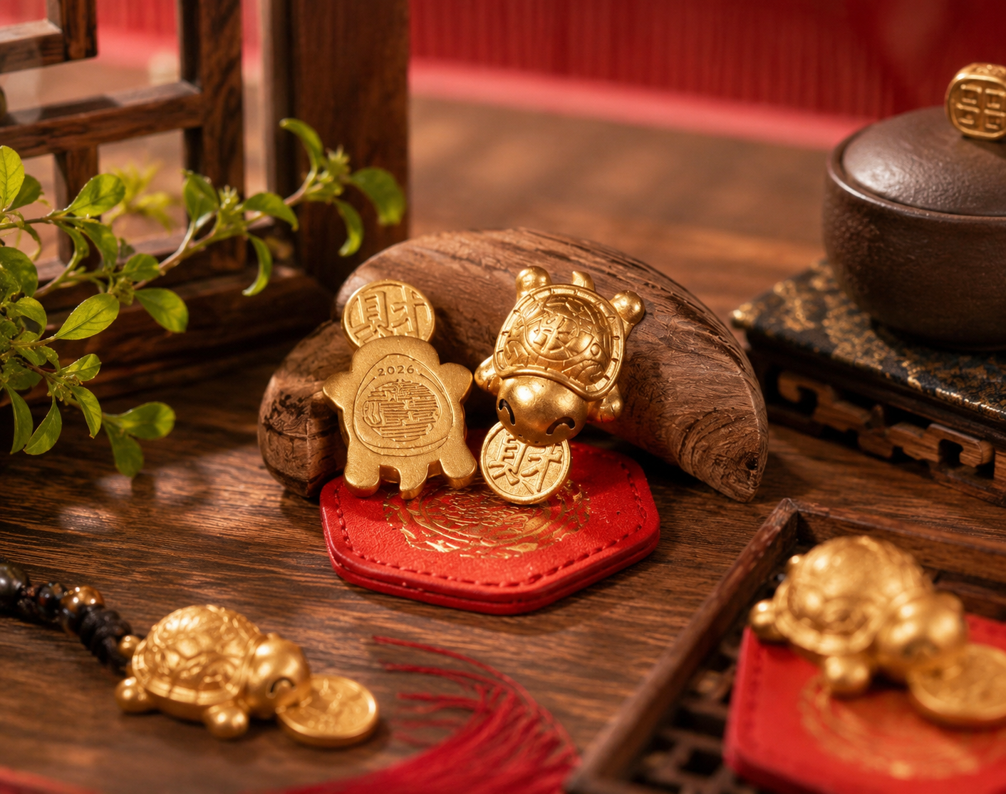 2026 Golden Turtle Charm – Wealth Guardian Turtle