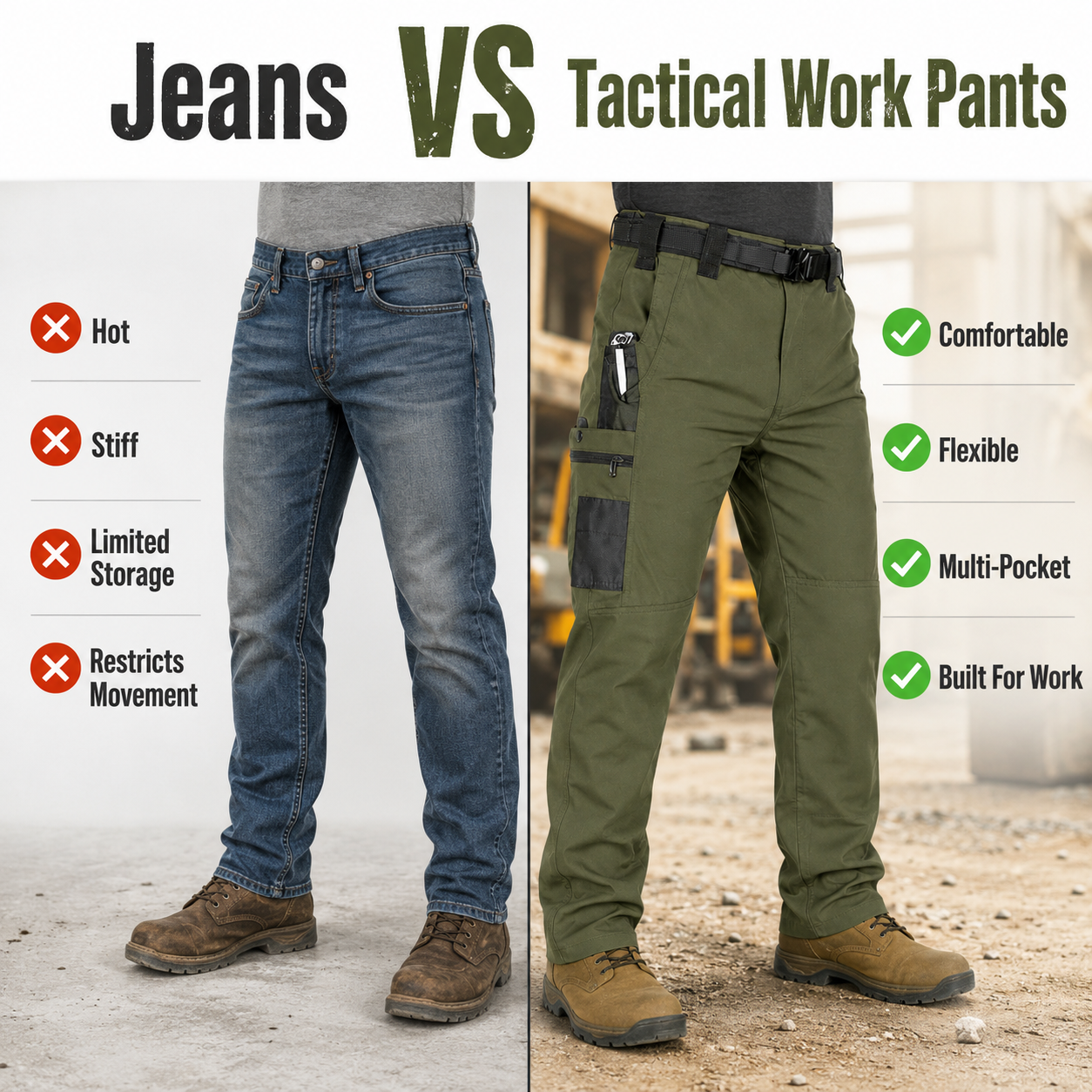 🔥 20,000+ Sold | Men's FR Tactical Work Pants – Flame-Resistant, Tougher Than Jeans 💪