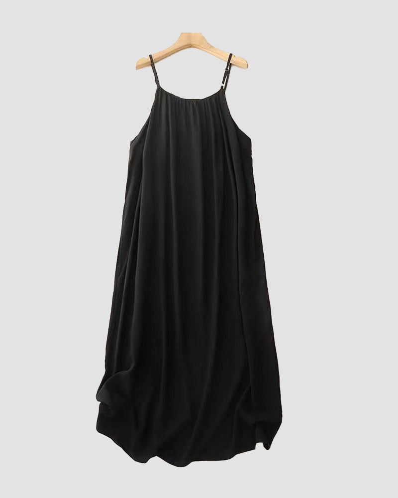 Women's Chic Solid Color Backless Cami Dress