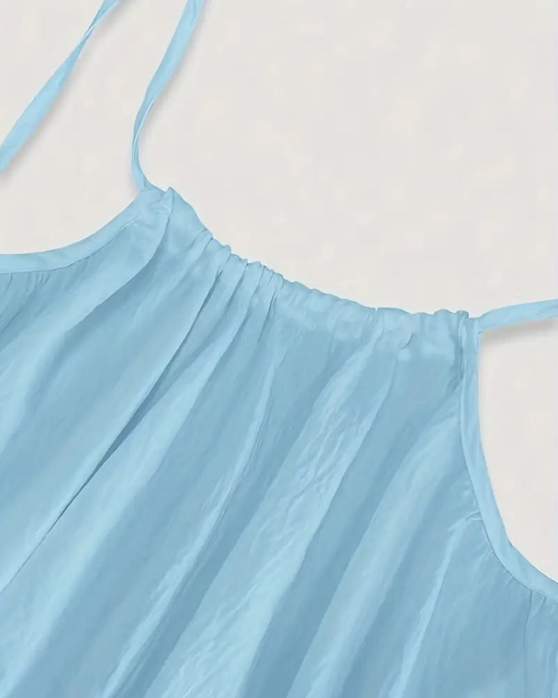 Women's Chic Solid Color Backless Cami Dress