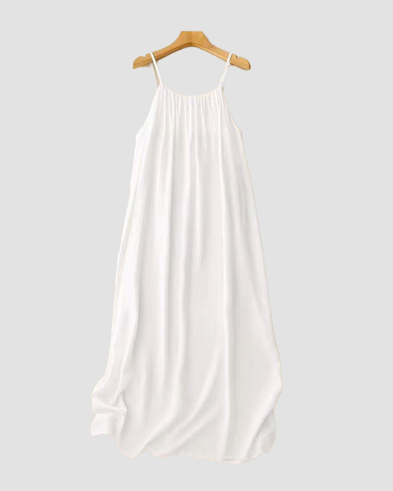 Women's Chic Solid Color Backless Cami Dress