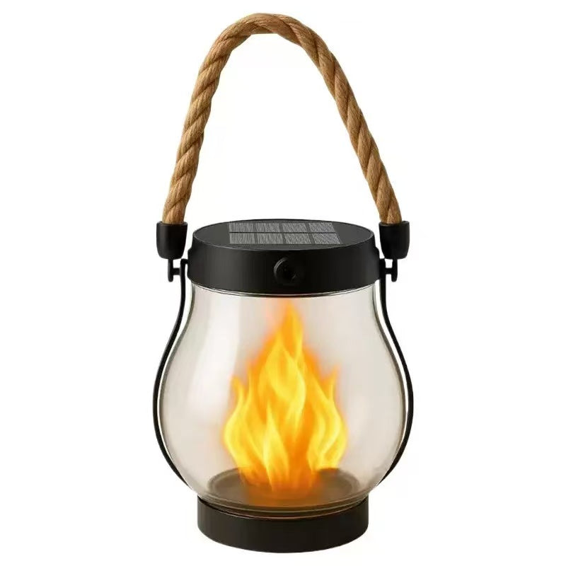 Solar Lantern –  USB Ultra-Real Flame