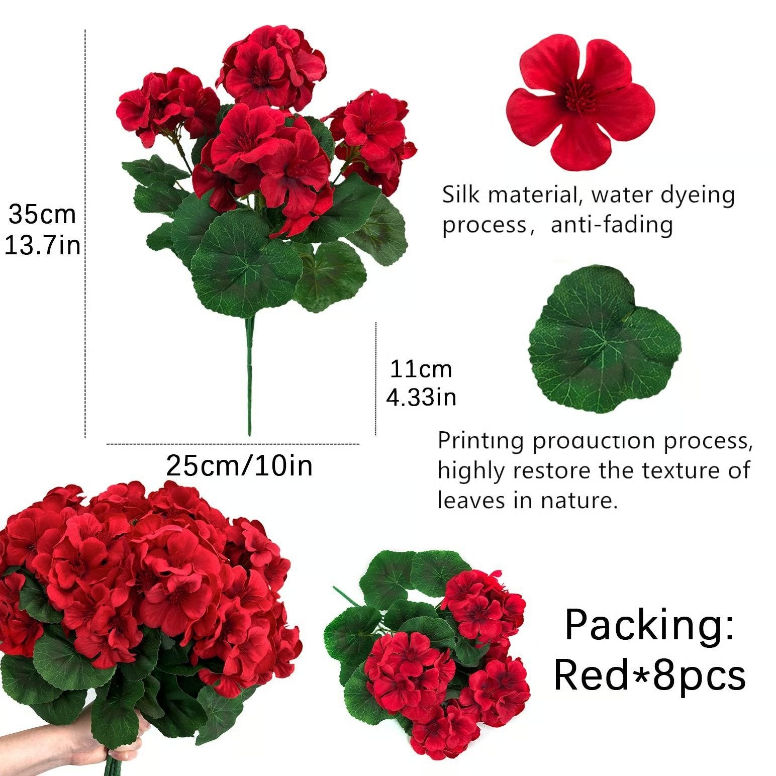 🎁  Last Day 60% OFF - Artificial Geranium Flowers For Outdoors