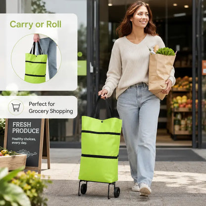 Foldable Shopping Trolley Bag with Wheels