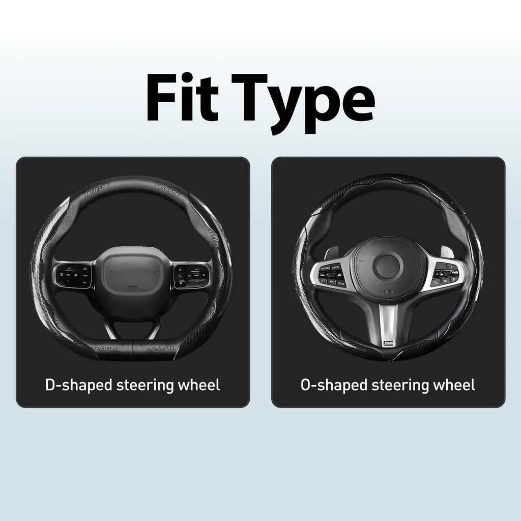 Non-Slip Car Steering Wheel Cover for 15 Inch Wheels