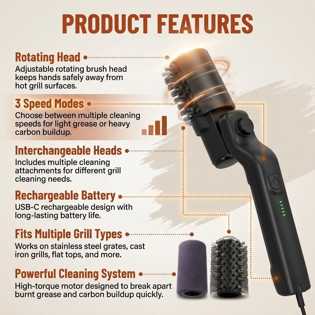 The Grill Mate Electric Brush