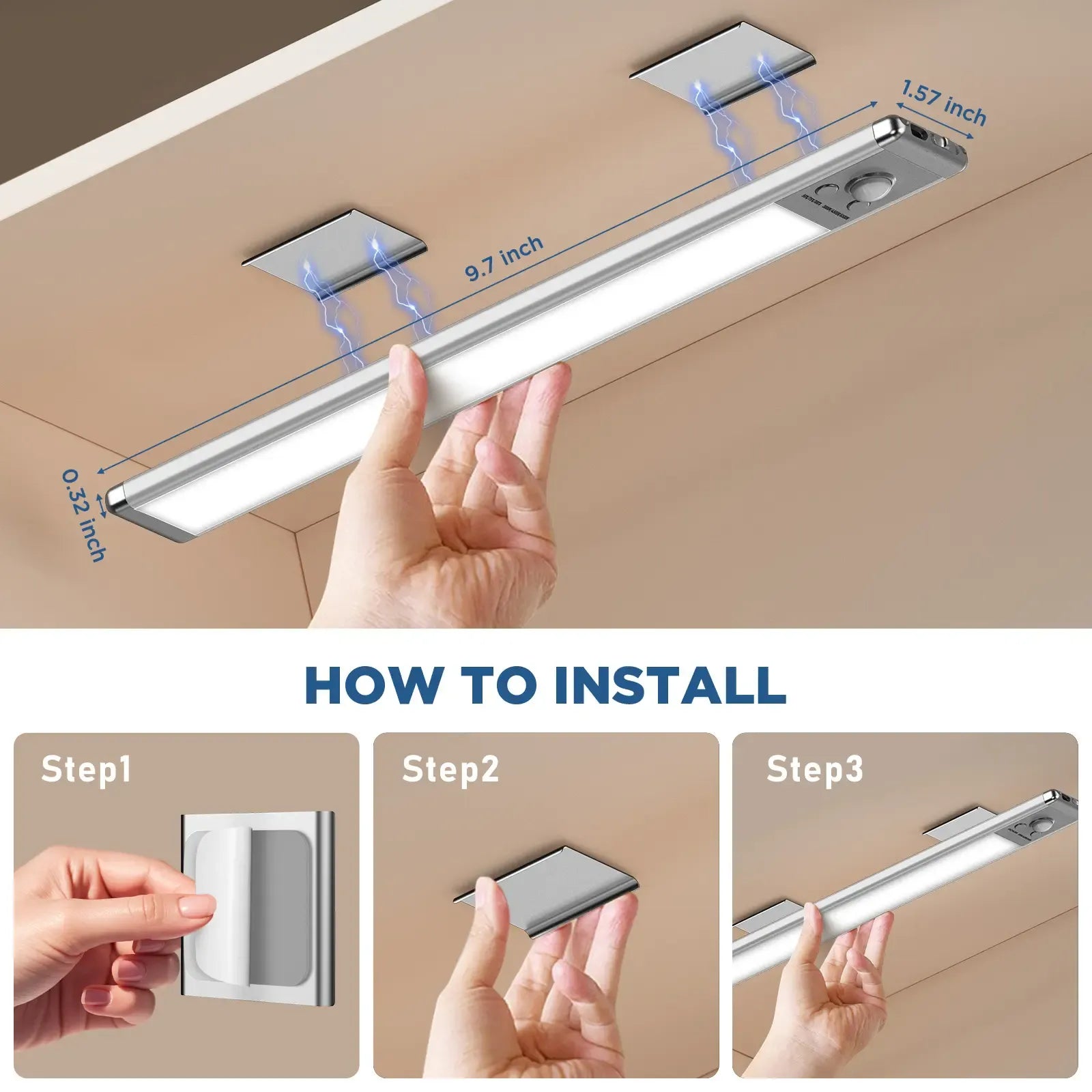 Dimmable Motion Sensor Under Cabinet Lights