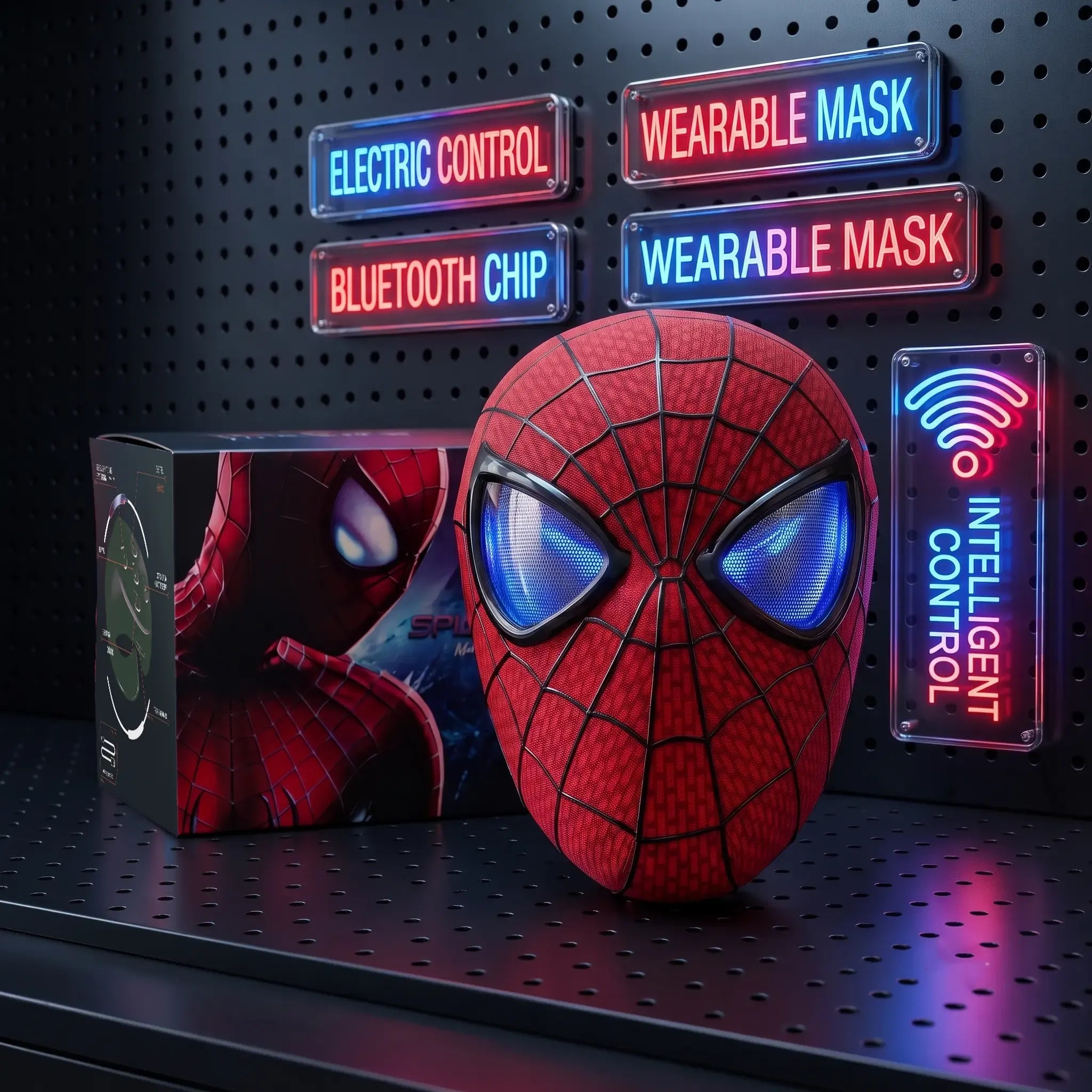 Cool RC Light-Up Hero Mask for Cosplay & Halloween