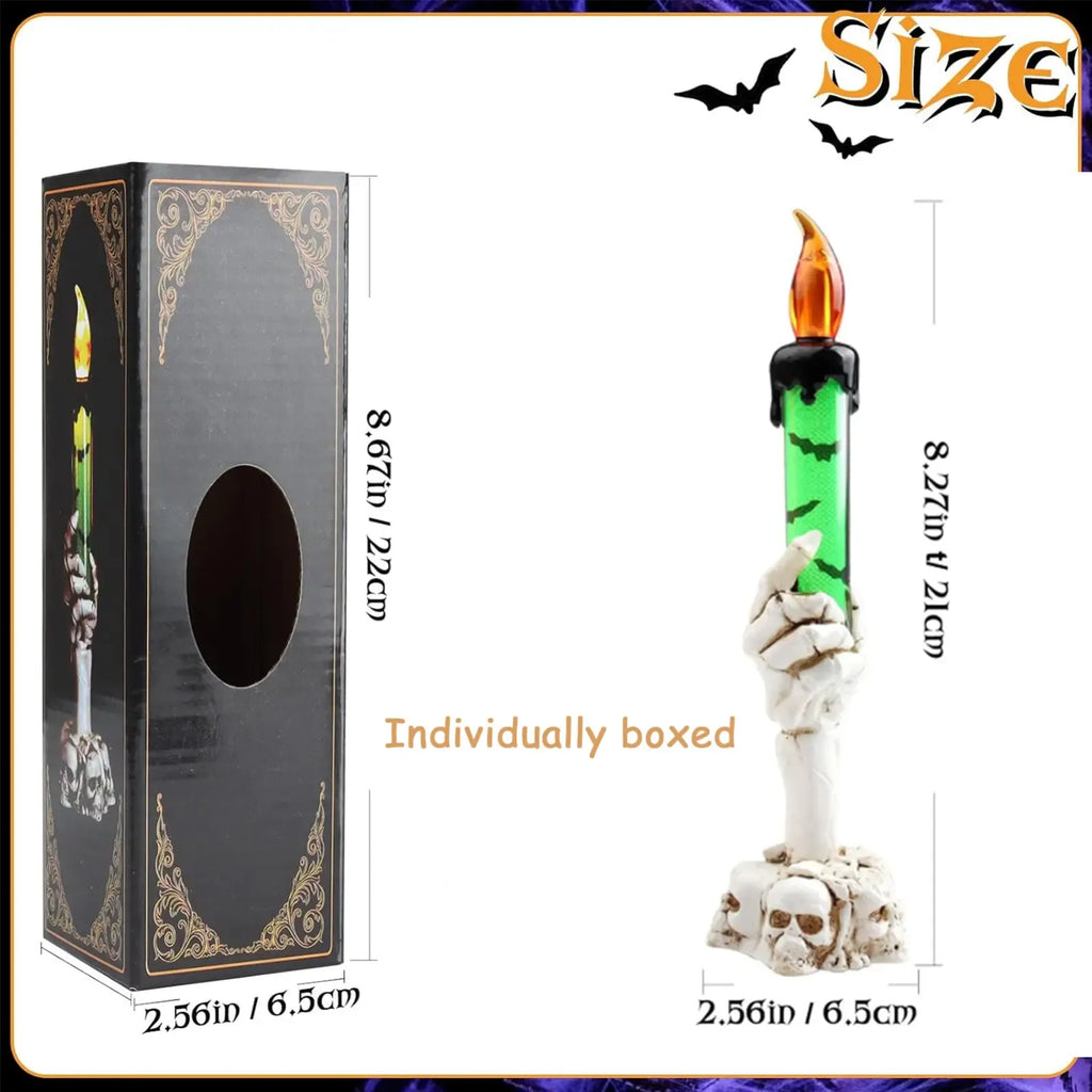 3-Piece Skeleton Finger Candle Holders – Perfect Halloween Decor