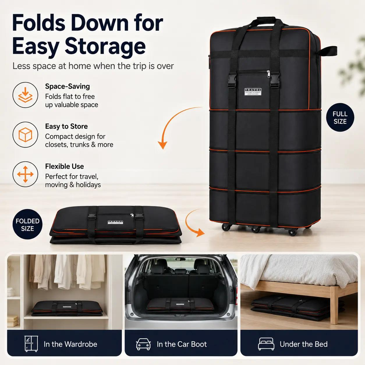 Lightweight Travel Foldable Suitcase