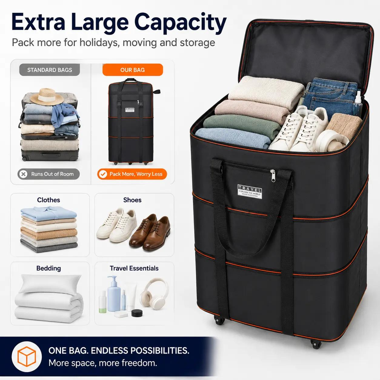 Lightweight Travel Foldable Suitcase