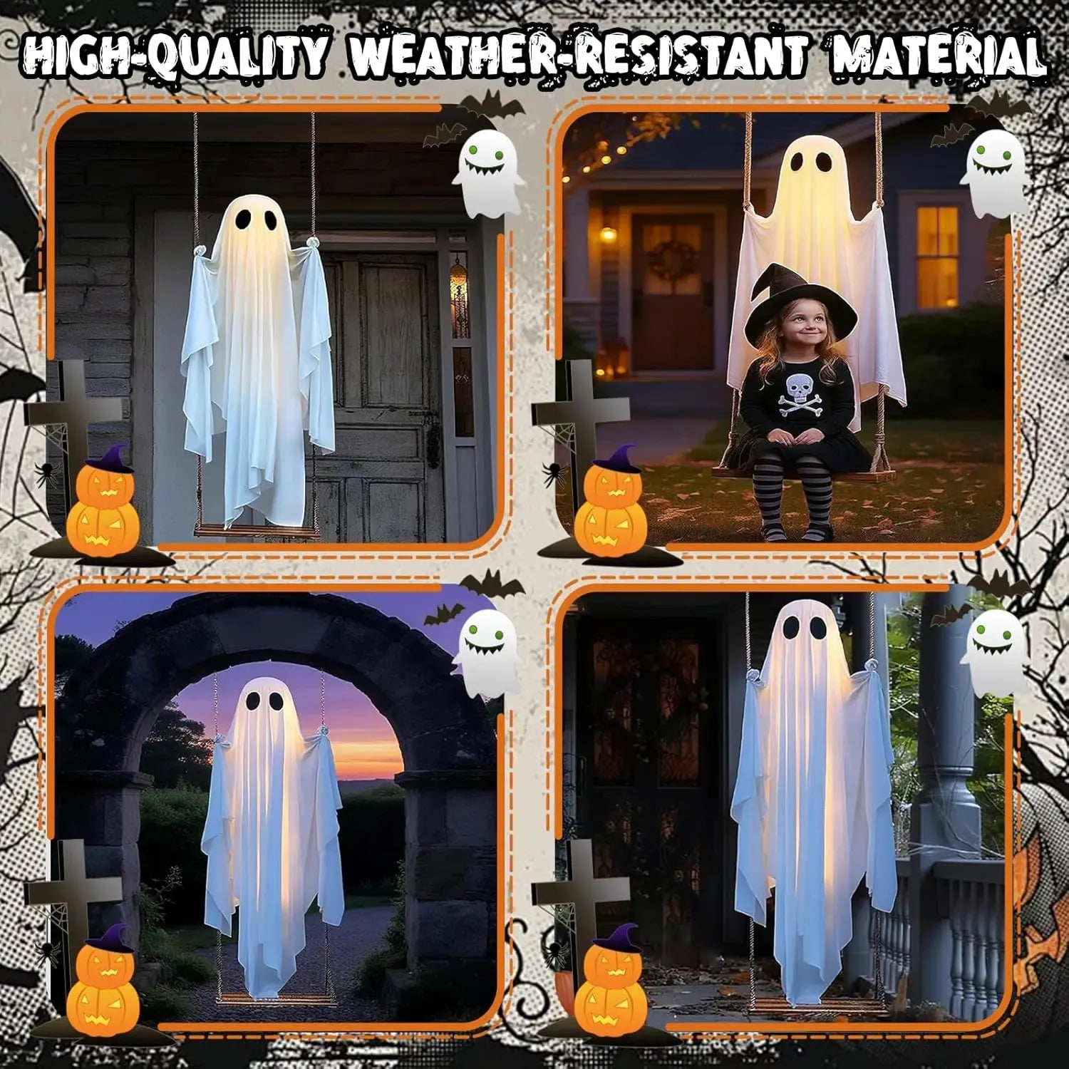 Halloween Hanging Ghost |  5FT Swinging Ghost
