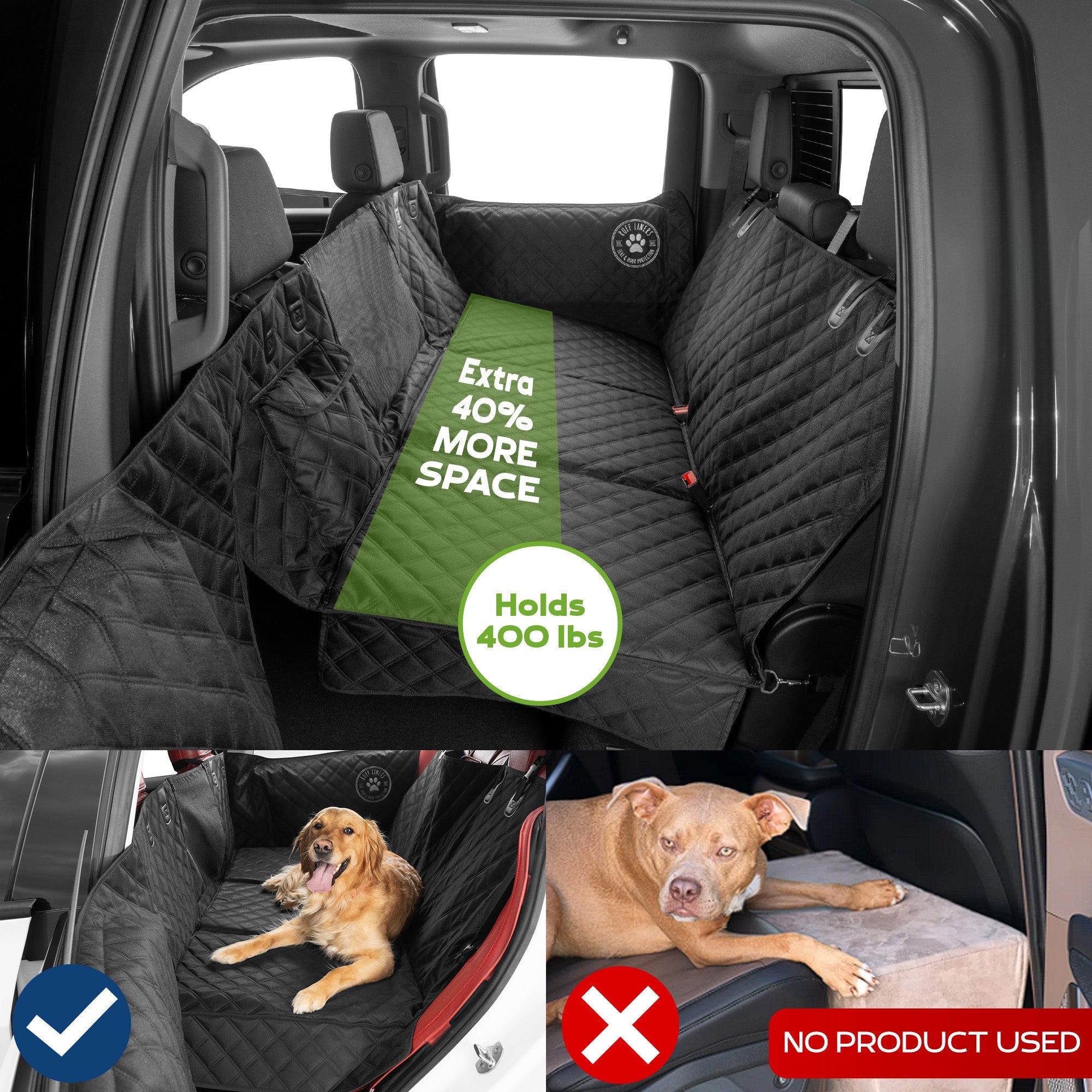 Hard Bottom Backseat Extenders for Dogs with Door Protection