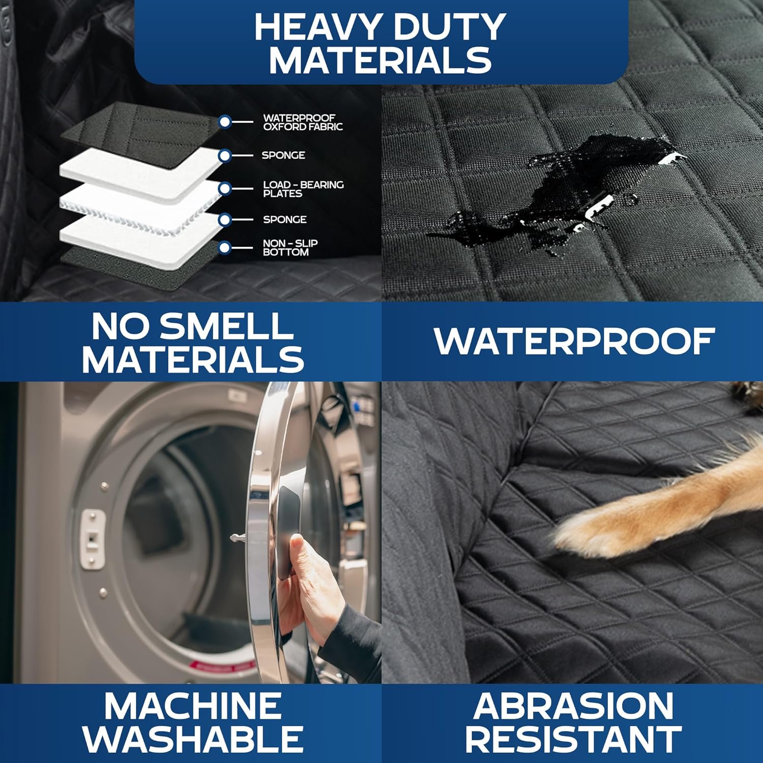 Hard Bottom Backseat Extenders for Dogs with Door Protection
