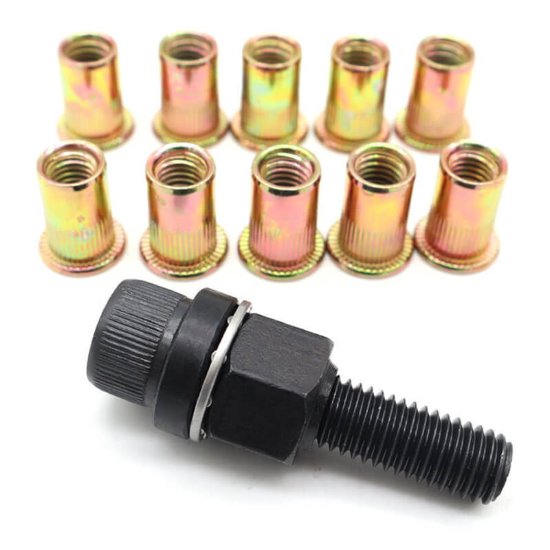 ⏳Time-Limited Special⏰Rivet Gun Head & Nutsert Cap Set | Heavy-Duty Steel Fastening Tool | Portable Kit for Automotive, Sheet Metal & Industrial Use